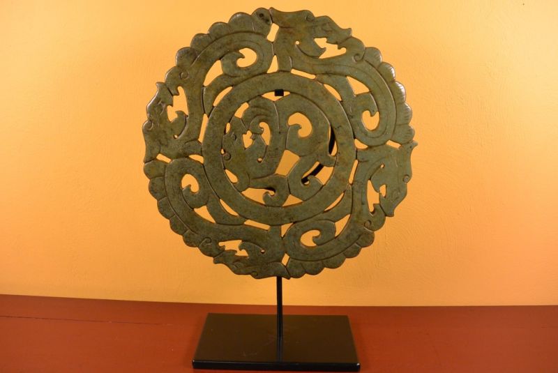 Grosse Scheiben Jade-Grün 2