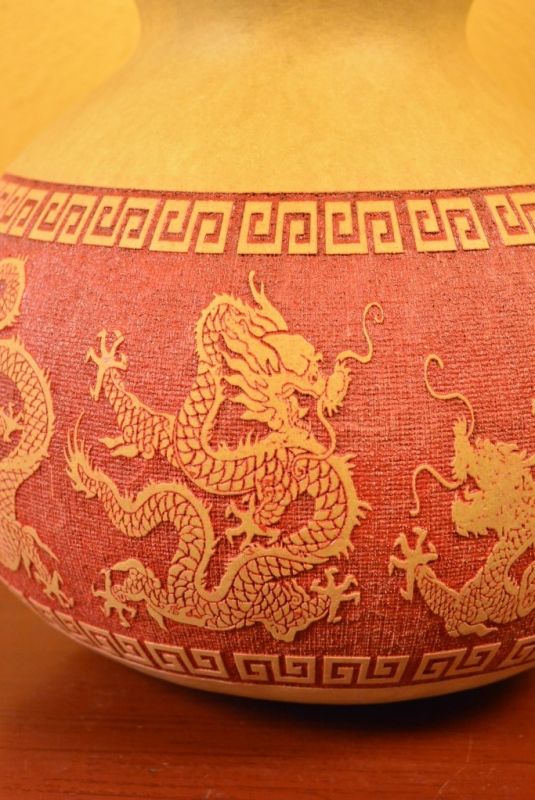 Große Wu Lou Calabash Feng Shui Rote Drache 3