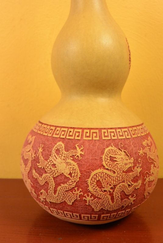 Große Wu Lou Calabash Feng Shui Rote Drache 4