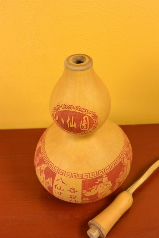 Große Wu Lou Calabash Kasten Feng Shui Charaktere Red 3