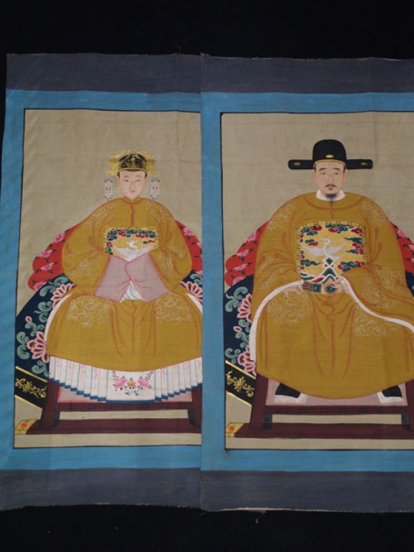 Großen Ahnenpaare und Kaiser Chinesische Malerei Gelb 2