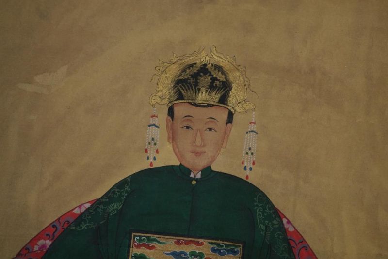 Großen Ahnenpaare und Kaiser Chinesische Malerei Grün 3