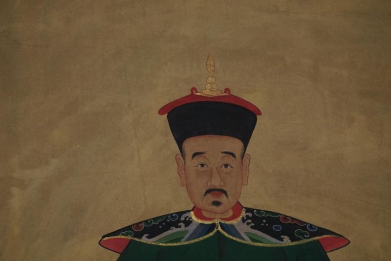 Großen Ahnenpaare und Kaiser Chinesische Malerei Grün 4