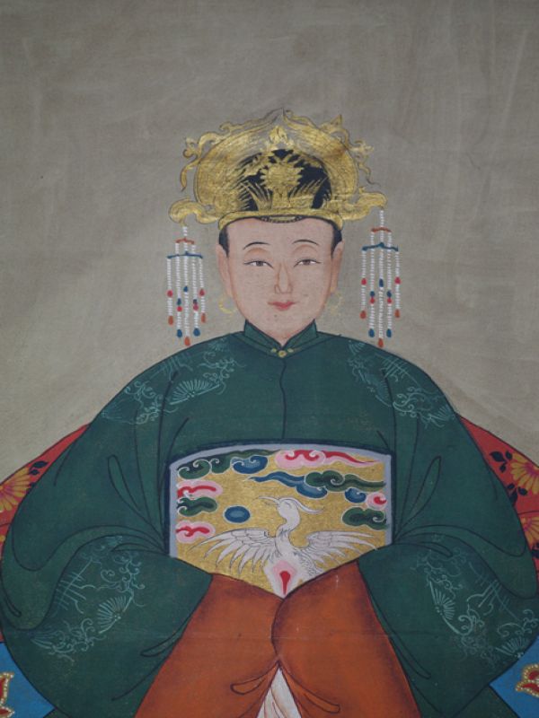 Großen Ahnenpaare und Kaiser Chinesische Malerei Grün 3