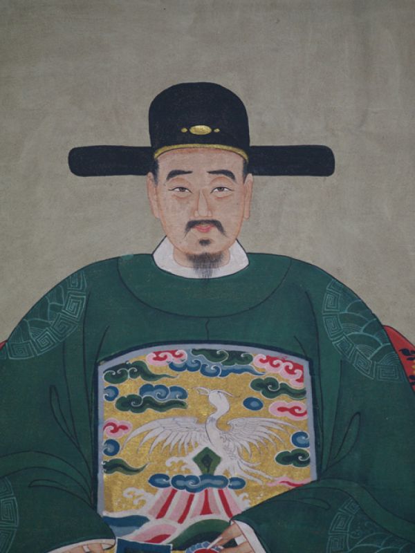 Großen Ahnenpaare und Kaiser Chinesische Malerei Grün 4