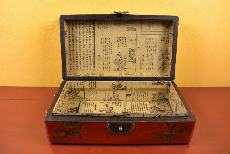 großen Chinesische Holzschatullen Rot 5