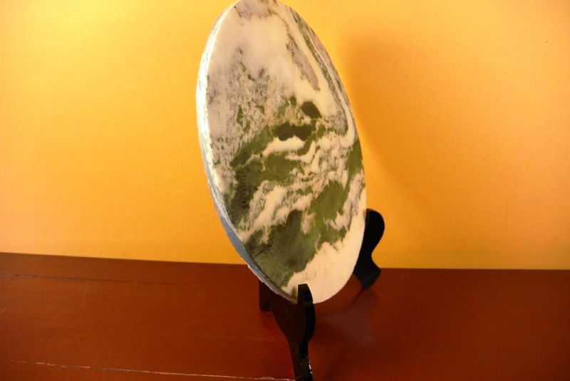 Großen Chinesische Runden Dreamstone - Marmorstein - Wald 5