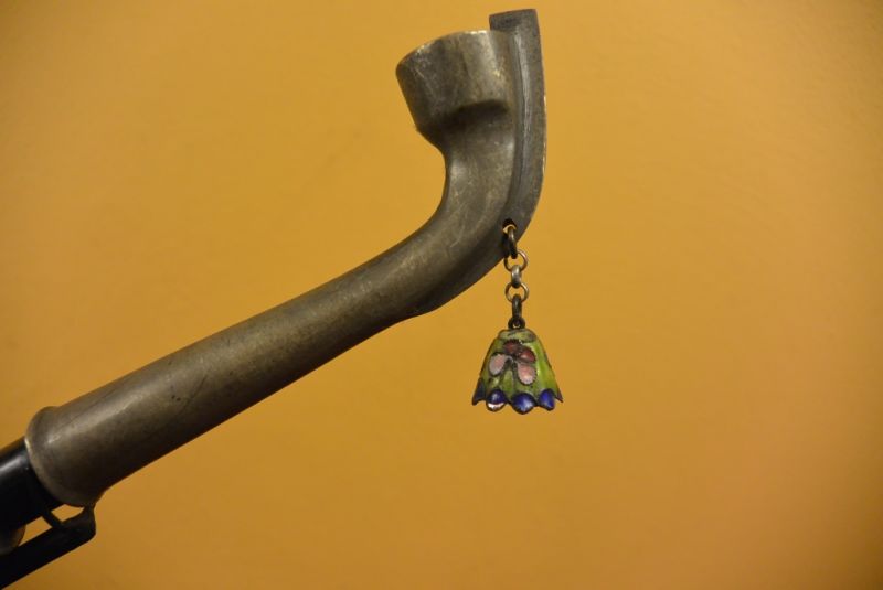 Grossen Cloisonne Chinesische Tabakspfeife Blau 5