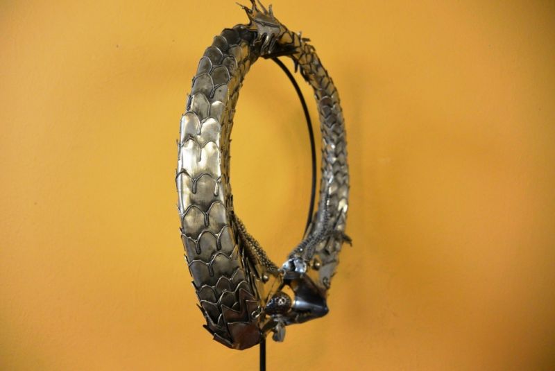 Grosser Dekoschmuck Doppel Drachen 5
