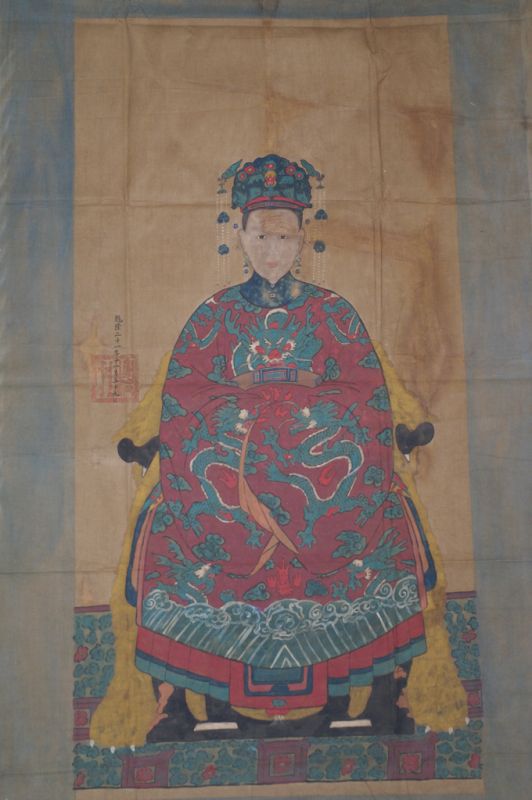 Großes Gemälde eines chinesischen Würdenträgers (ca. 70 Jahre alt) - Kaiserin 2