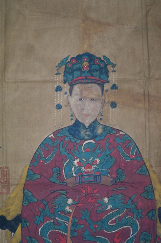 Großes Gemälde eines chinesischen Würdenträgers (ca. 70 Jahre alt) - Kaiserin 4