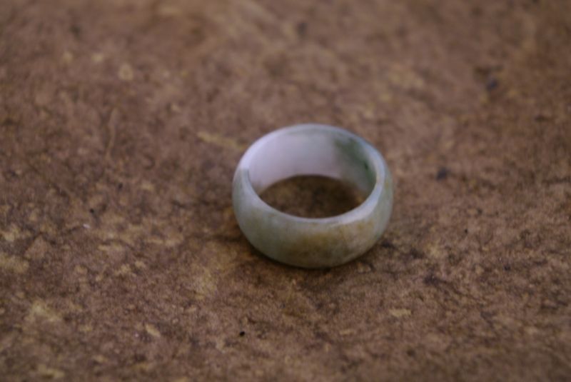 Grün und Weisser Jade Ringe 5