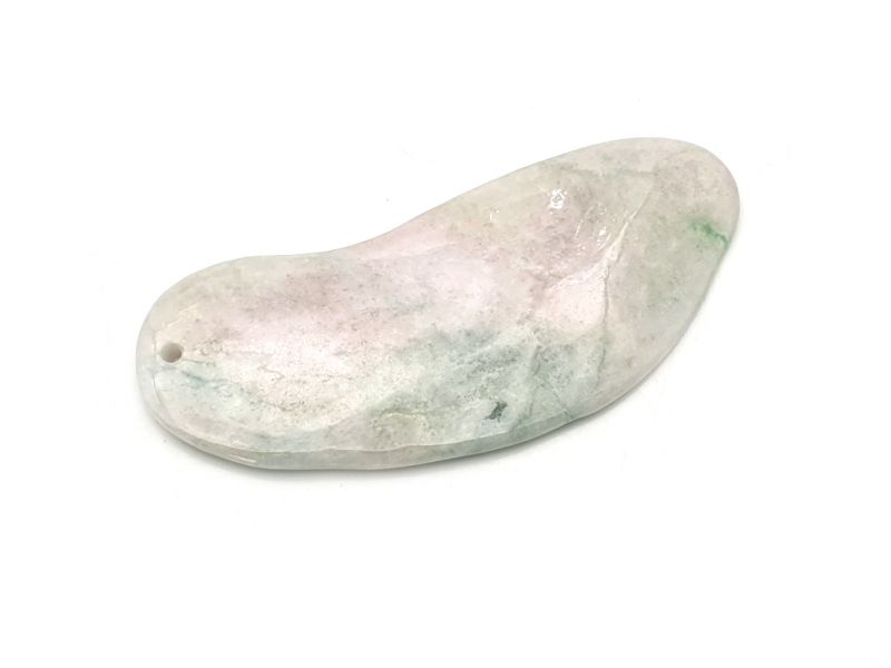 Gua Sha en Jade real - Degradado de verde a blanco 1