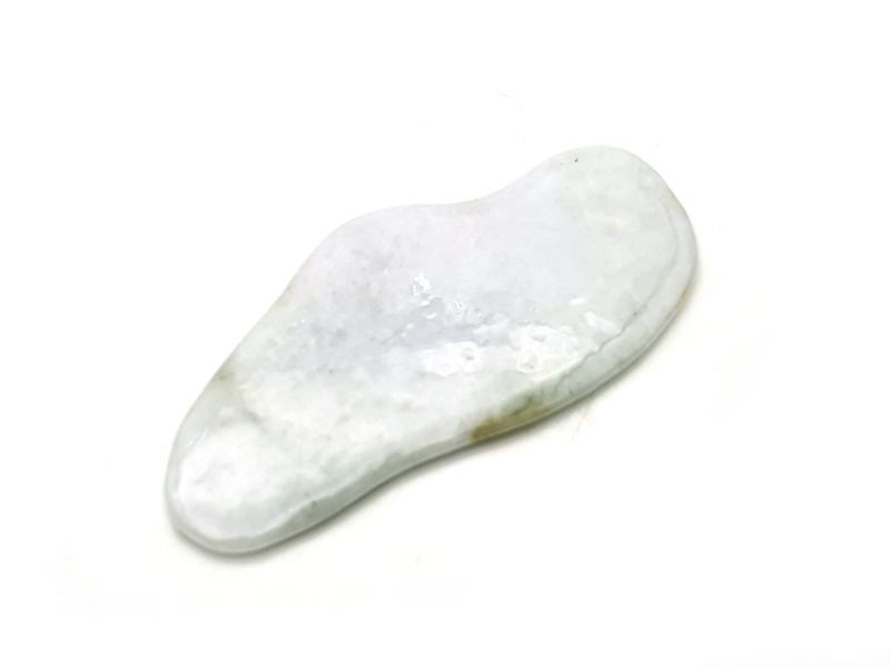 Gua Sha en Jade real - Verde manchado 1