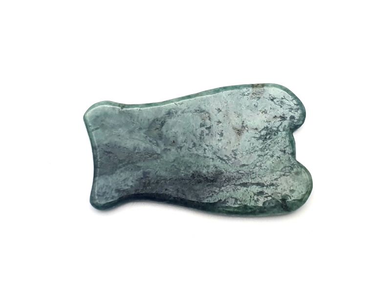 Gua Sha Fish - Real Jade - Body and face - Dark Green / Transparent 1