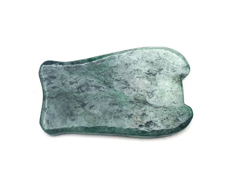 Gua Sha Fish - Real Jade - Body and face - Dark Green 1