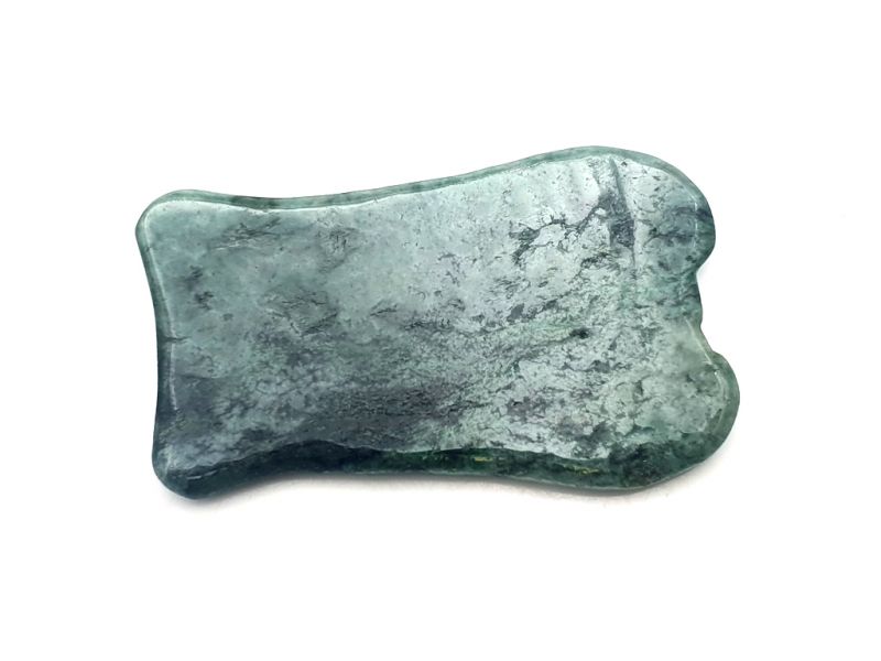 Gua Sha Fish - Real Jade - Body and face - Dark Green 1