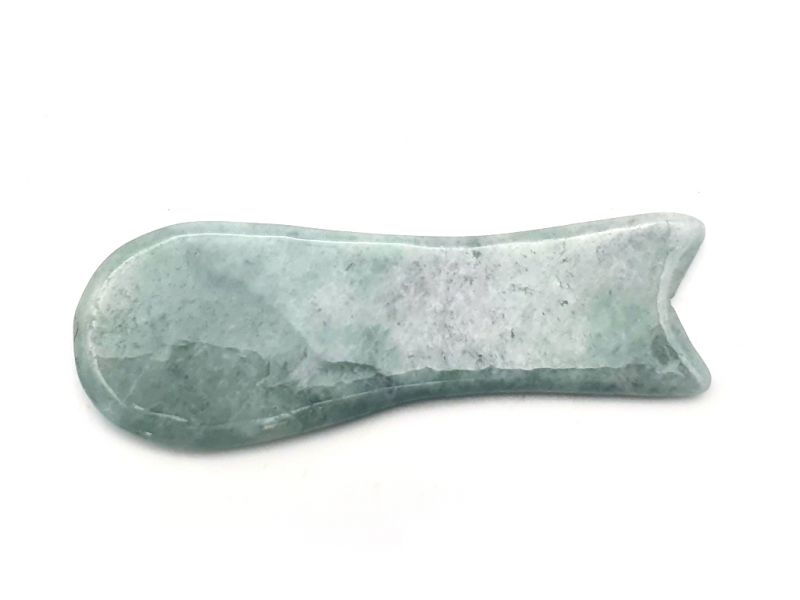 Gua Sha Fish - Real Jade - Body and face - Light Green 1