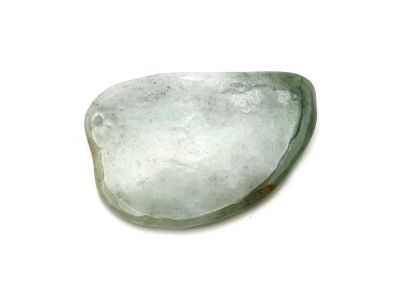 Gua Sha in echter Jade - Dunkelgrün / Transparent