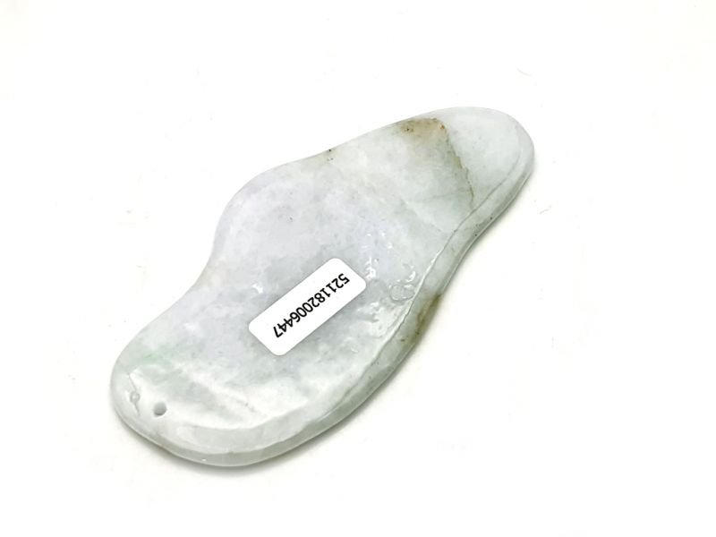 Gua Sha in echter Jade - Grüne spotted 2