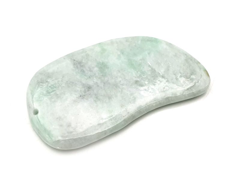 Gua Sha in echter Jade - Hellgrün
