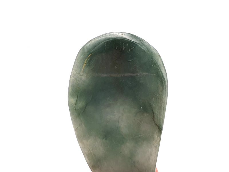 Gua Sha in echter Jade - Kaisergrün - durchscheinend 3