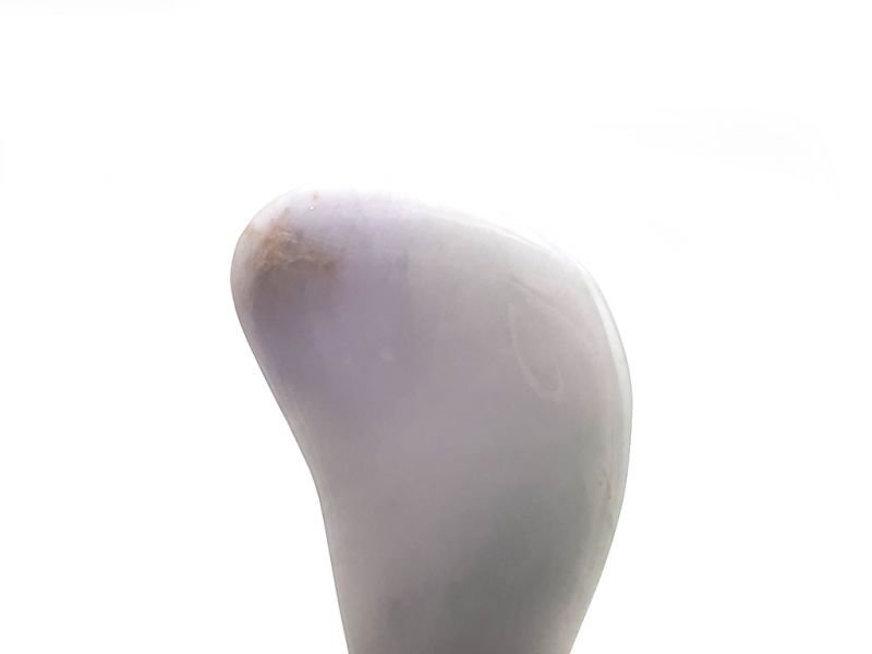 Gua Sha in echter Jade - Weiß gefleckt 3