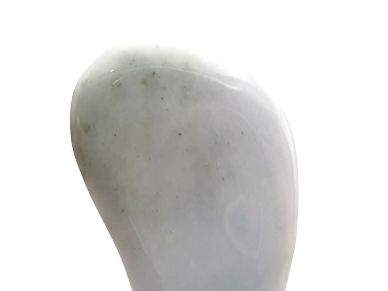 Gua Sha in echter Jade - Weiß und gepunktetes Grün 3