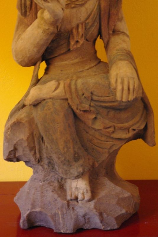 Guanyin Holzstatue Polychrome 2