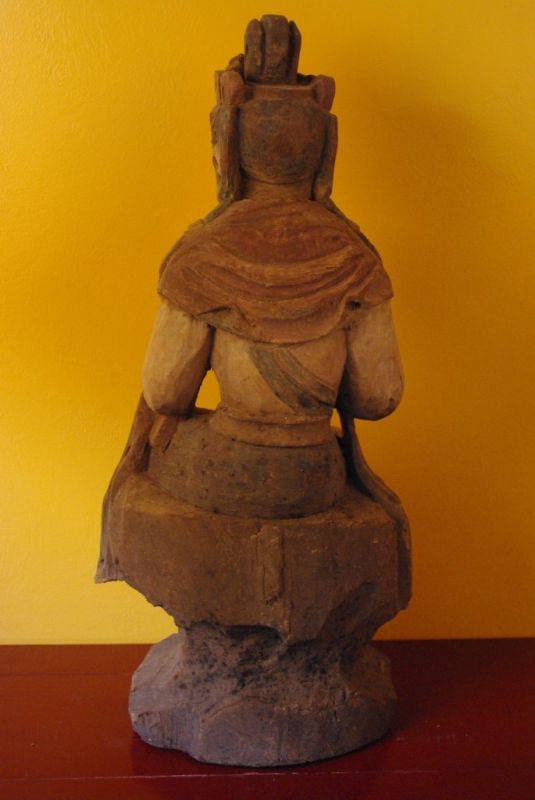 Guanyin Holzstatue Polychrome 5