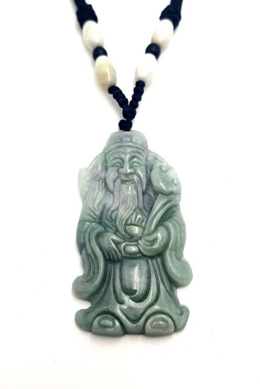 Halskette Anhänger Jade Stein Confucius 2