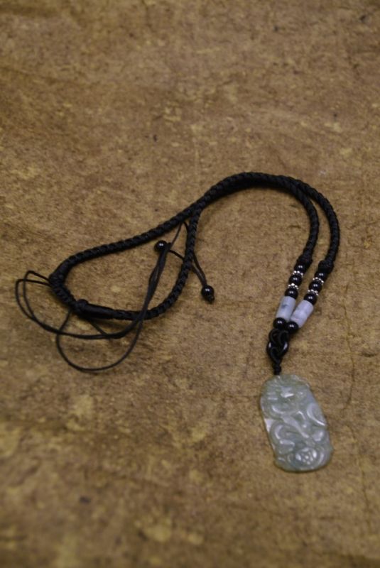 Halskette Anhänger Jade Stein Drachen 5