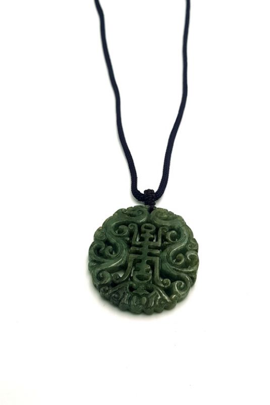 Halskette Anhänger Jade Stein Glück - Imperial Green 3