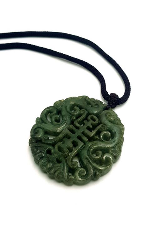 Halskette Anhänger Jade Stein Glück - Imperial Green 4