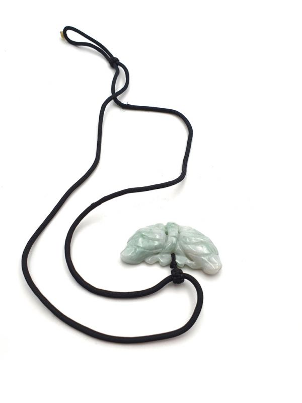 Halskette Anhänger Jade Stein Schmetterling 3