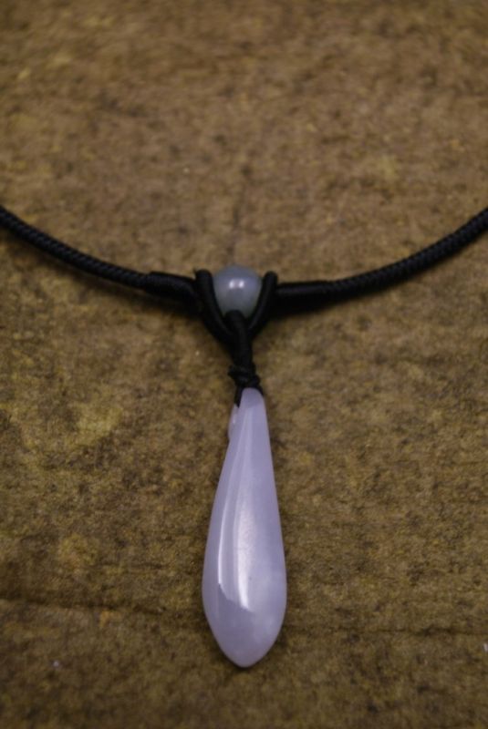 Halskette Kleine Anhänger Jade Regentropfen 5
