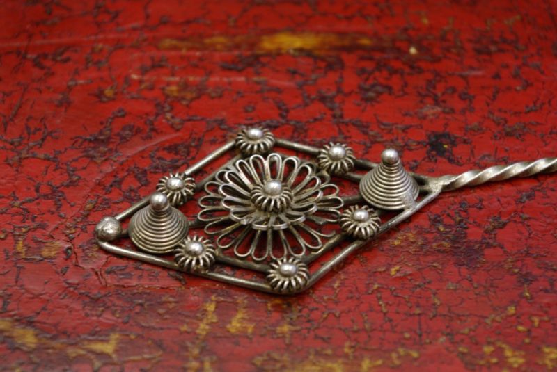 Handmade Miao Ethnic Tribal Hair Stick Grand Diamond 4