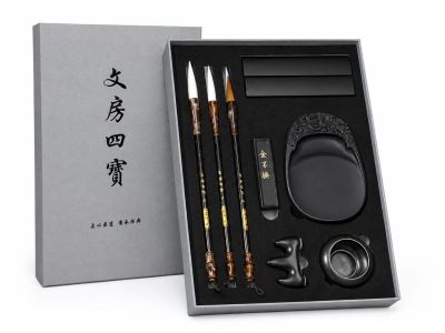 Hochwertiges chinesisches Kalligrafie-Set - Die Vier Schätze des Studierzimmers