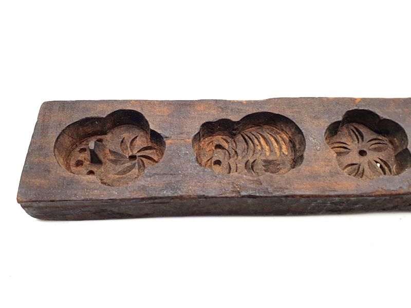 Holz Buttermodel Springerle Blumen 3