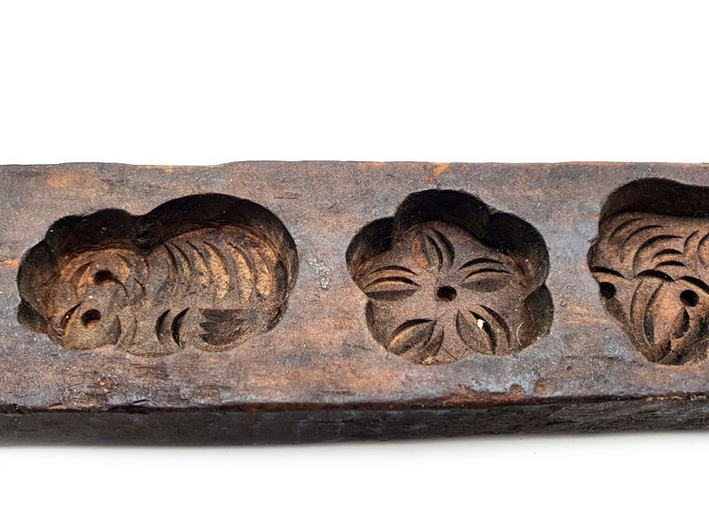 Holz Buttermodel Springerle Blumen 5