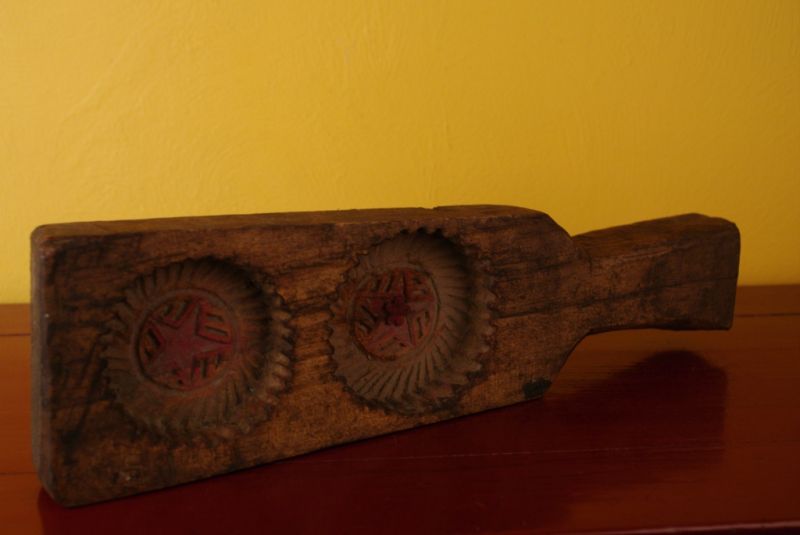 Holz Buttermodel Springerle Rote Sterne 2