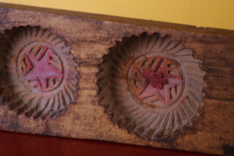 Holz Buttermodel Springerle Rote Sterne 4