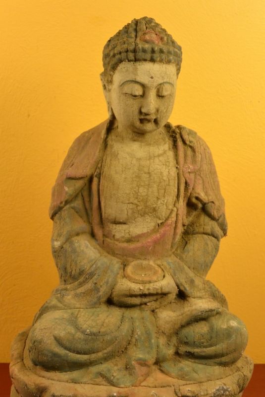 Holz Statuetten aus China Bodhisattva Akashagarbha 2