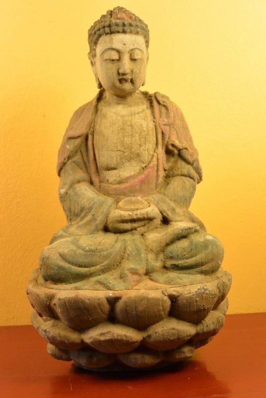 Holz Statuetten aus China Bodhisattva Akashagarbha 3