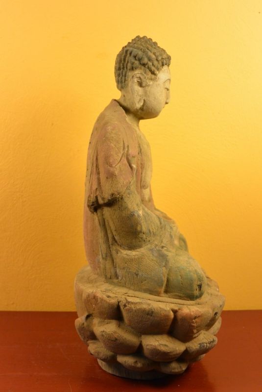 Holz Statuetten aus China Bodhisattva Akashagarbha 4