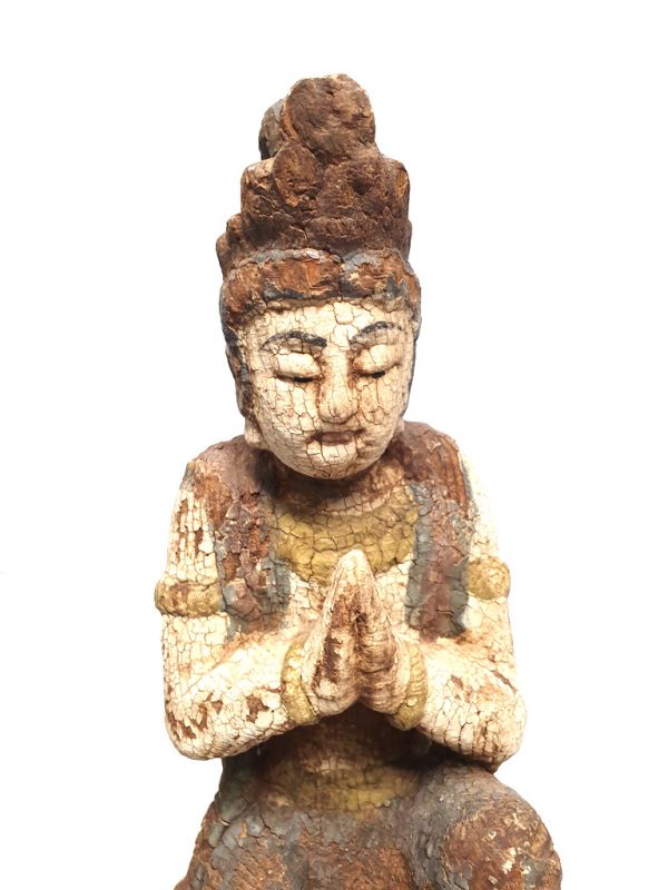 Holz Statuetten aus China - Bodhisattva beten 2