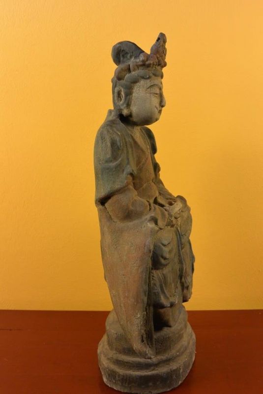 Holz Statuetten aus China Bodhisattva 4