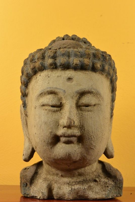 Holz Statuetten aus China Buddha-Kopf 2