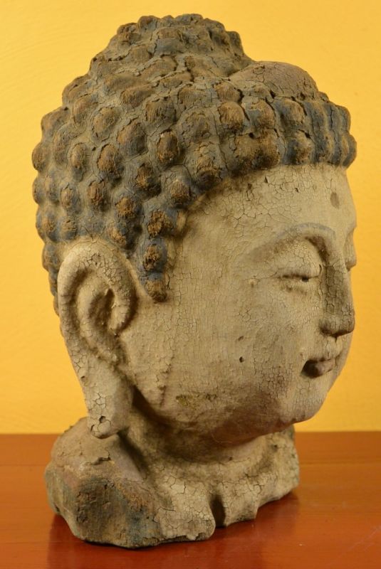 Holz Statuetten aus China Buddha-Kopf 3