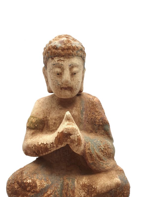 Holz Statuetten aus China Buddha Manjushri 2